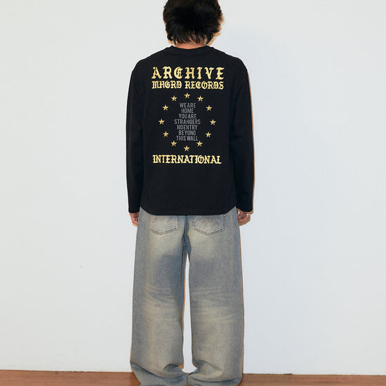 Mahagrid [Shipping Begin 5/15] STAR ARCHIVE Long Sleeve Tee [Black]