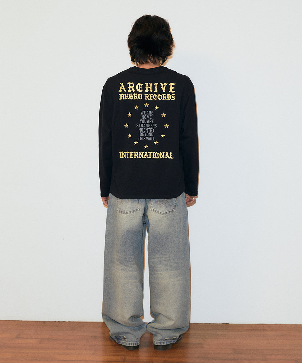 Mahagrid [Shipping Begin 5/15] STAR ARCHIVE Long Sleeve Tee [Black]
