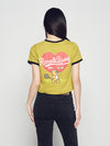 ADLV Woman Tennis AC Bear Crop Short Sleeve Ringer T-Shirt