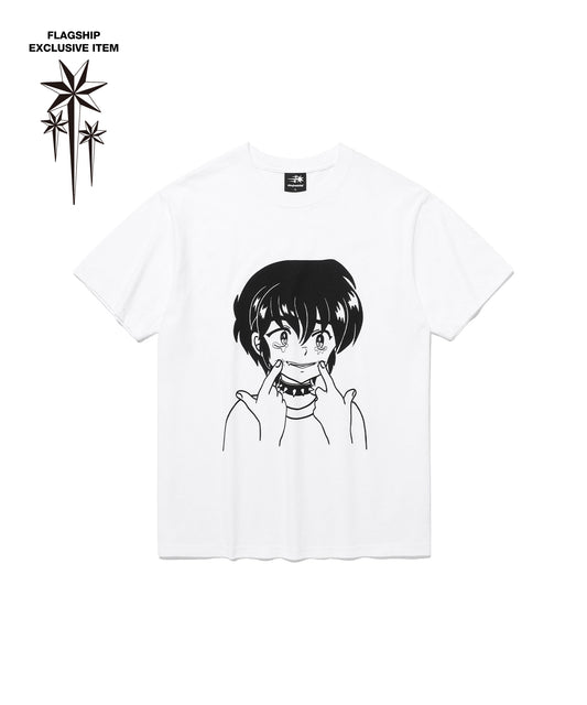 Nice Ghost Club Crying Smile Boy Tee [White]