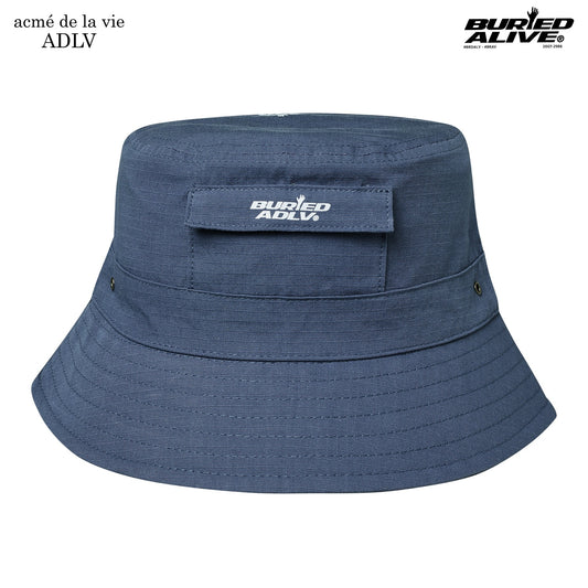ADLV acmé de la vie BA x ADLV Out Pocket Bucket Hat Indigo Blue