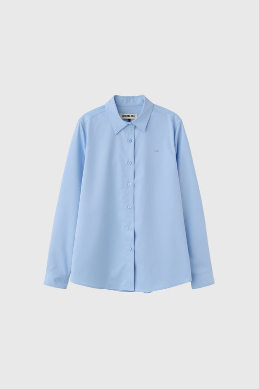 General Idea WOMAN Wrinkle Free Rivet Shirt [BLUE]
