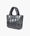 Marithé François Girbaud Classic Logo Matt Metallic Padding Bag Ivory