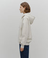 Marithé François Girbaud Classic Logo Embroidery Hoodie (Brushed) Charcoal