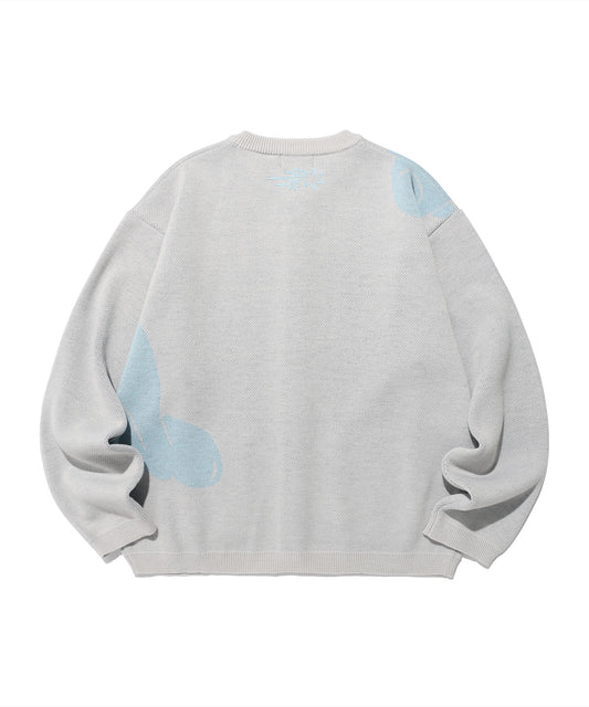 Nice Ghost Club Angels Knit Cardigan [Grey]