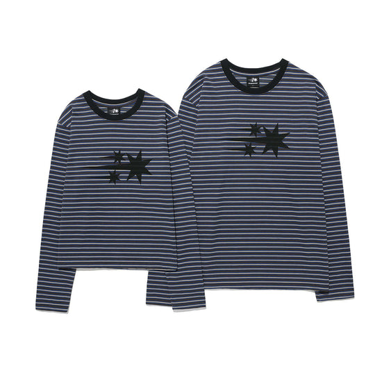 Nice Ghost Club Stripe 3-Star Long Sleeve Tee [Charcoal]