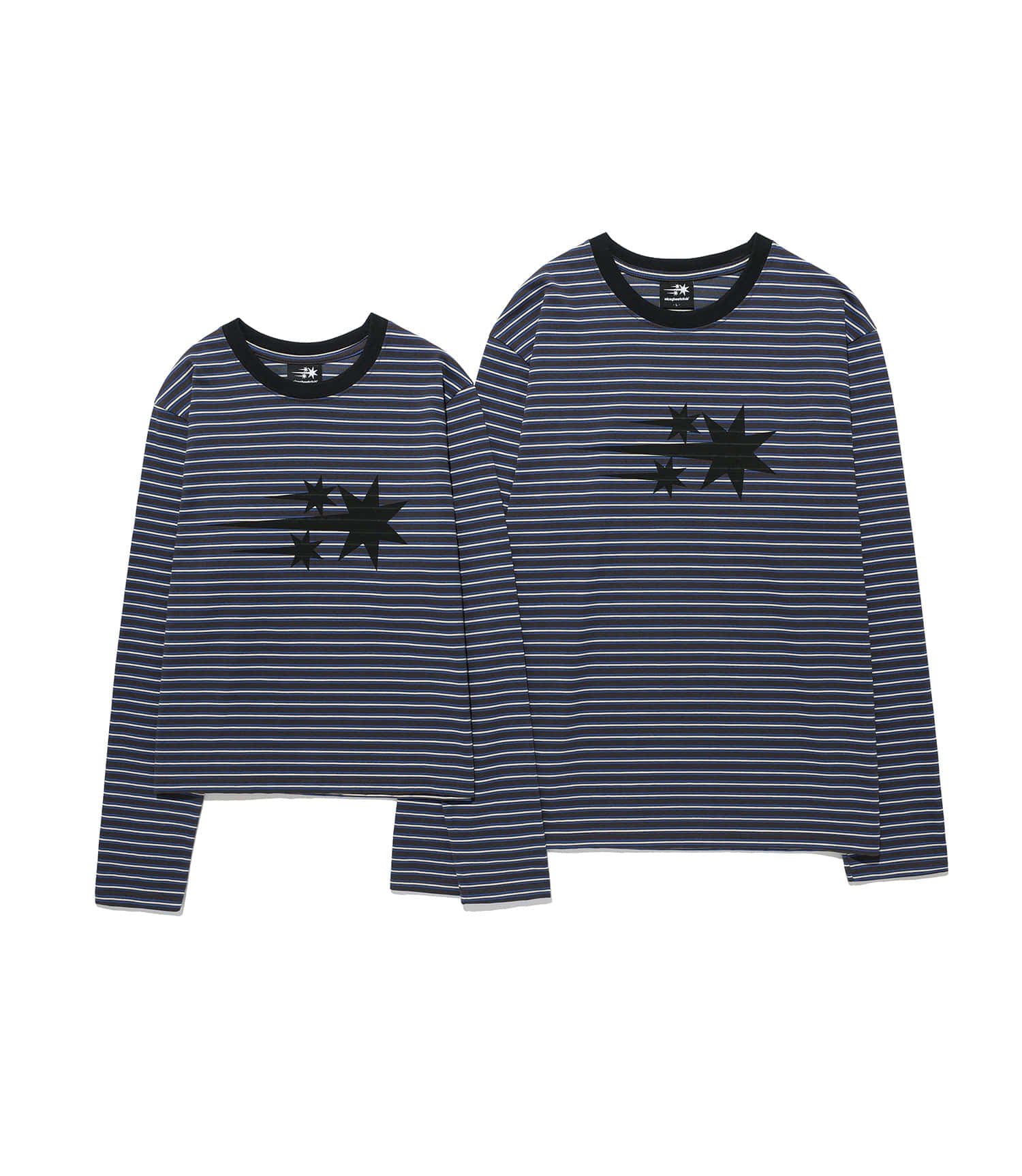 Nice Ghost Club Stripe 3-Star Long Sleeve Tee [Charcoal]