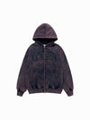ADLV Applique Washing Hoodie Zip Up