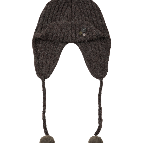 AEAE Button Knit Trooper Beanie