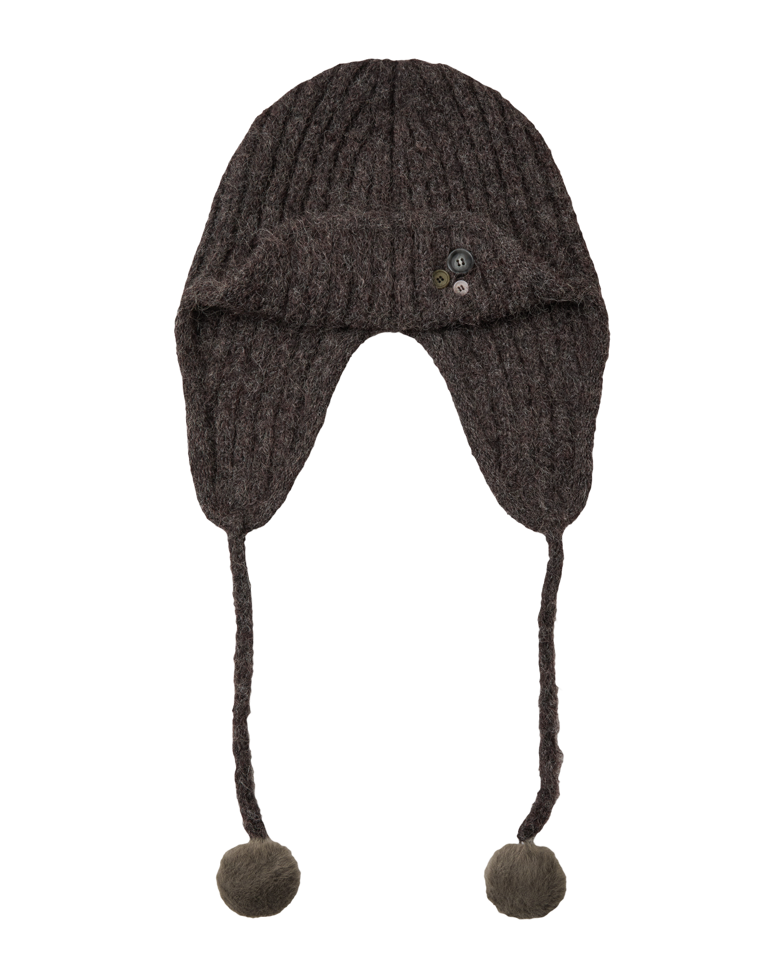 AEAE Button Knit Trooper Beanie
