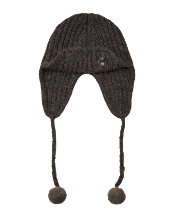 AEAE Button Knit Trooper Beanie