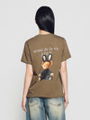ADLV Woman Rabbit Bear Doll Logo Short Sleeve T-Shirt