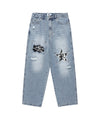Cavish Damaged Star Denim Pants [Blue]