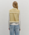 Marithé François Girbaud W SHEARLING CROP VEST beige