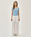 Marithé François Girbaud W SMALL CLASSIC LOGO SLEEVELESS LAYERED SLIM CROP TEE light gray