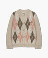 Marithé François Girbaud Kids Argyle Knit Cardigan