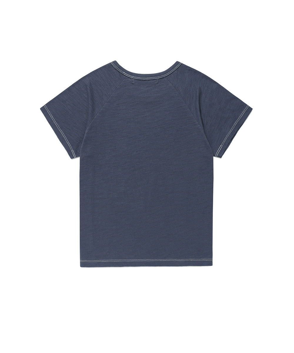 Cavish Vintage Flower Raglan Short Sleeve Tee