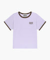 Marithé François Girbaud Kids Small Classic Logo Ringer Tee Light Purple