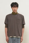 General Idea UNISEX Hand Knit Layered T-Shirt [CHARCOAL]