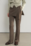 General Idea WOMAN Skirt Layered Bootcut Slack Pants [TAUPE]