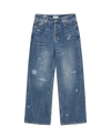 AEAE Check Patchwork Denim Pants