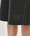 Marithé François Girbaud OUTLINE CLASSIC LOGO DYEING BERMUDA SWEAT SHORTS mint