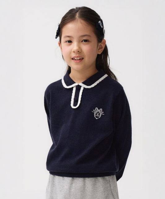 Marithé François Girbaud Kids W Scallop Collar Knit