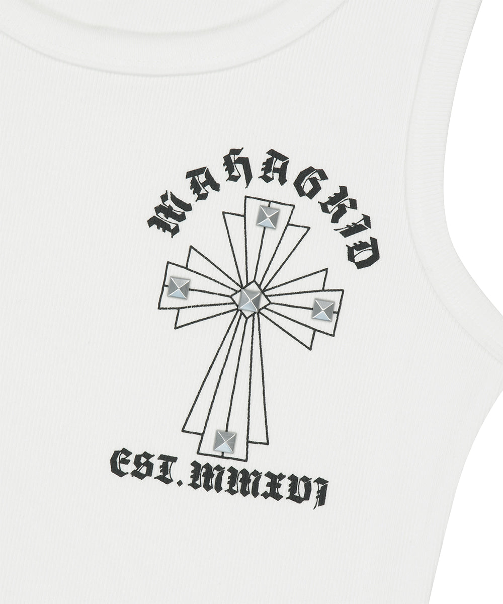 Mahagrid Cross Stud Tank Top