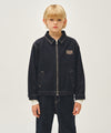 Marithé François Girbaud Kids Classic Logo Denim Zip-Up Jacket Dark Blue