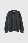 General Idea UNISEX Hairy Zip-Up Collar Cardigan