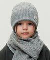 Marithé François Girbaud KIDS CABLE BEANIE heather gray