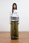 Nice Ghost Club Drawing 3 Star Long Sleeve Tee