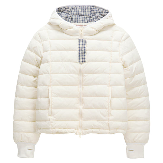 Bitter Cells Hood Check Light Puffer Jacket