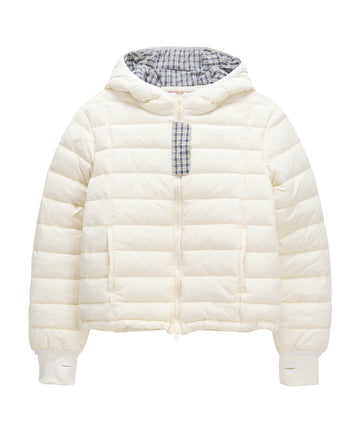 Bitter Cells Hood Check Light Puffer Jacket