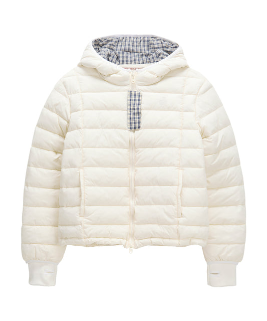 Bitter Cells Hood Check Light Puffer Jacket