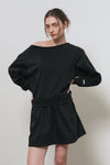 General Idea WOMAN Boat Neck Sweatshirt Dress