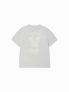 ADLV Woman Doodle Fuzzy Rabbit Short Sleeve T-Shirt
