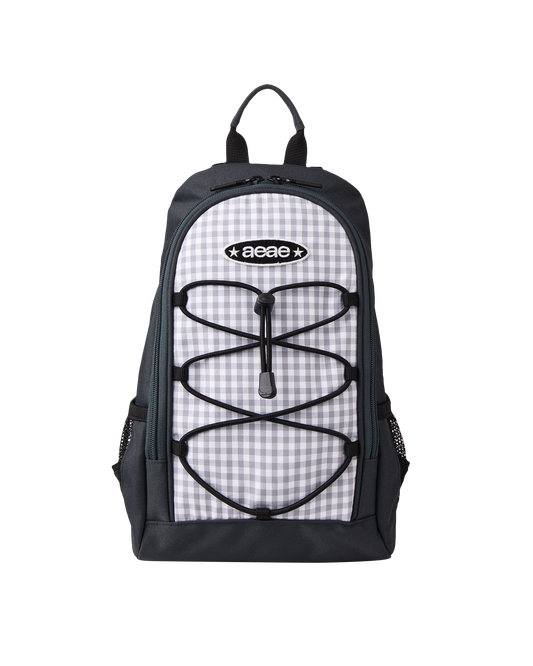 AEAE Mini Backpack in Grey Check Pattern