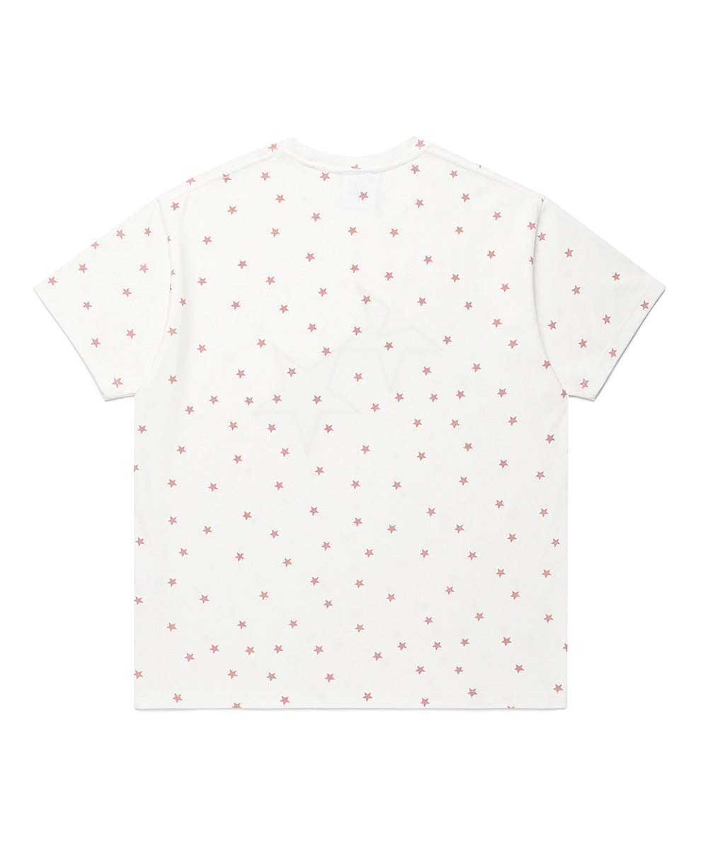 Cavish Twin Star Striped Applique Short Sleeve Tee