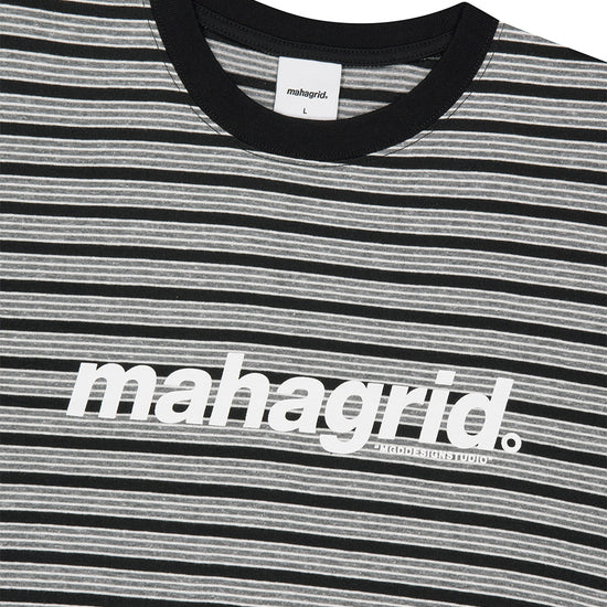 Mahagrid Stripe Basic Logo Tee