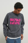 General Idea [XXL Exclusive] UNISEX Garment Dyed Lettering Sweatshirt [GREY]