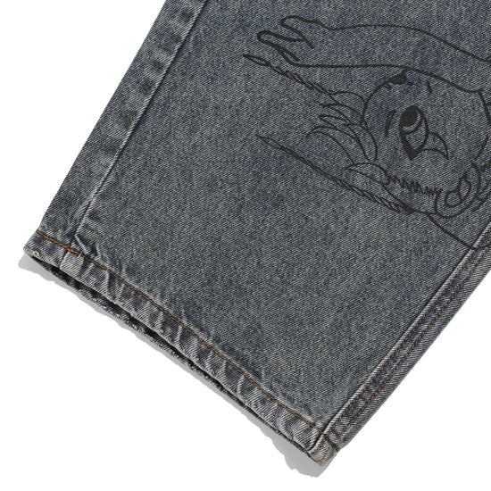 Nice Ghost Club Angels Wide Washed Jeans