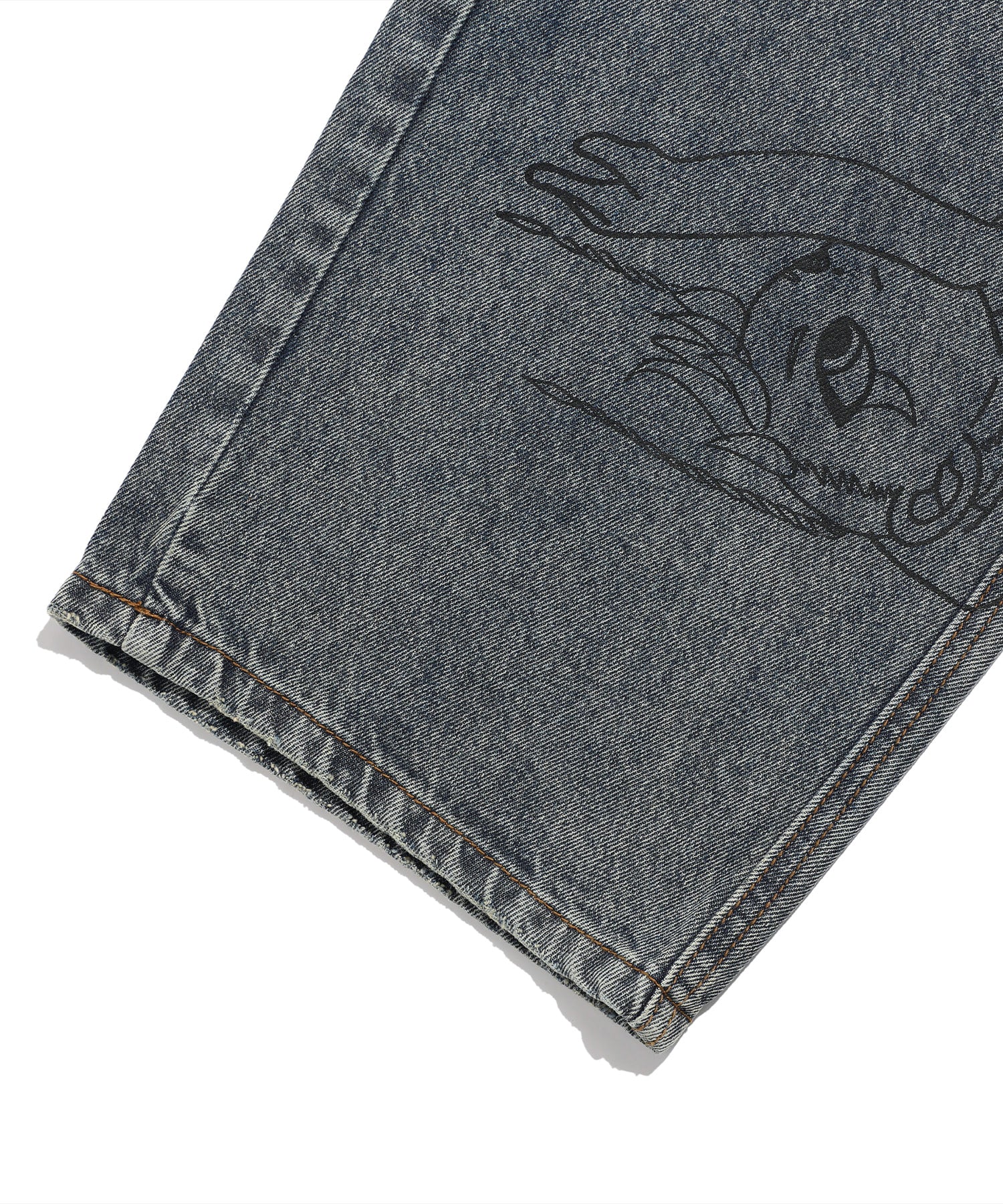 Nice Ghost Club Angels Wide Washed Jeans