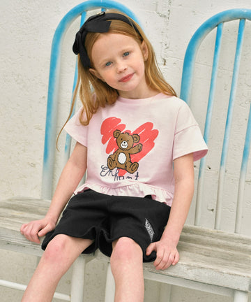 Marithé François Girbaud ENFANT W PEPLUM TEE PINK