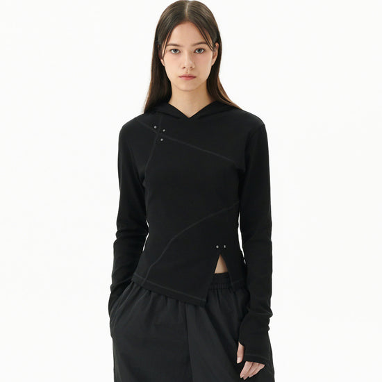 Mahagrid Curved Slim Hoodie