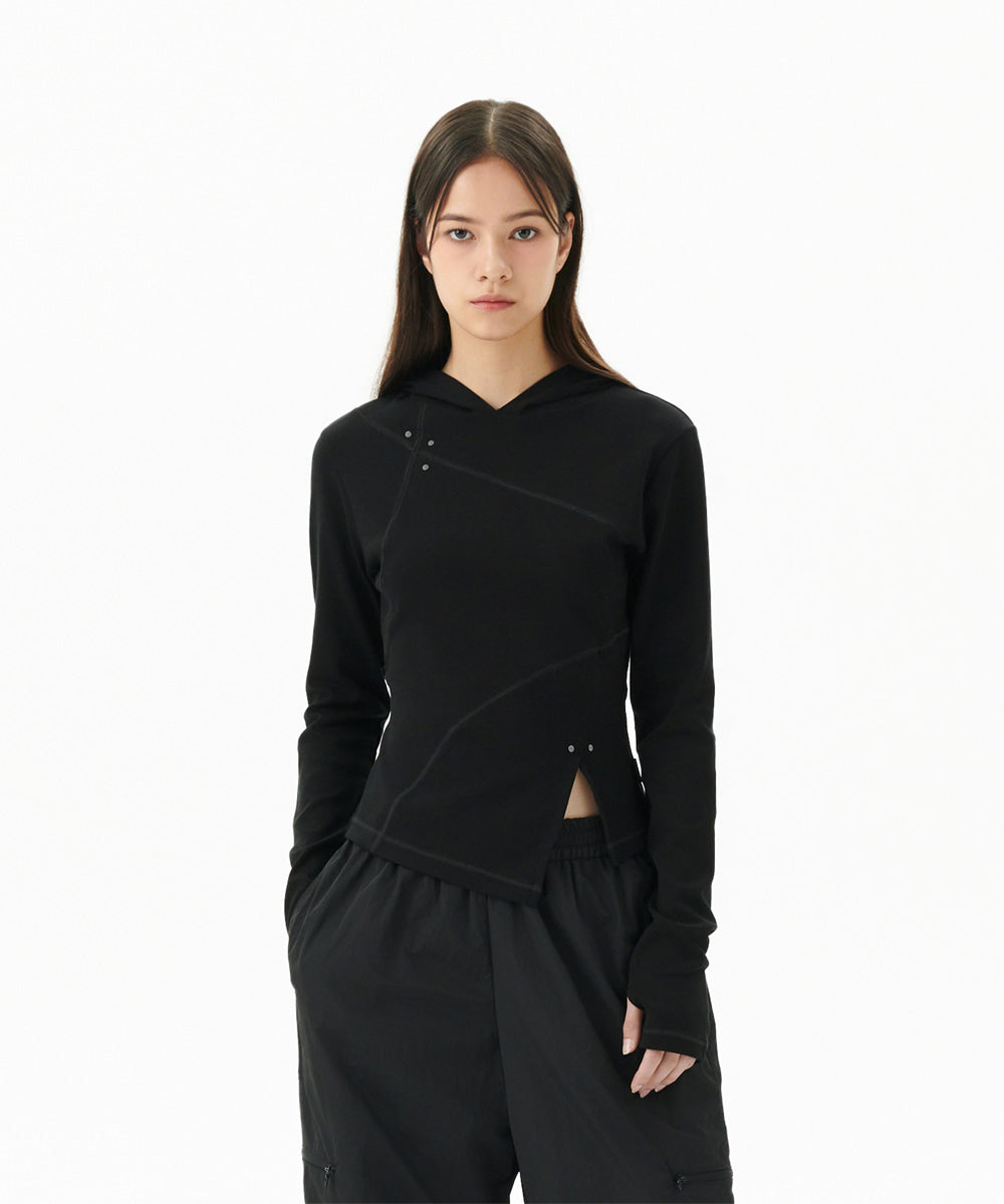 Mahagrid Curved Slim Hoodie
