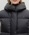 Marithé François Girbaud W Circle Logo Crop Hooded Down Vest Mint Gray