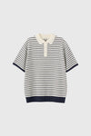 General Idea MAN Stripe Half Collar Knit