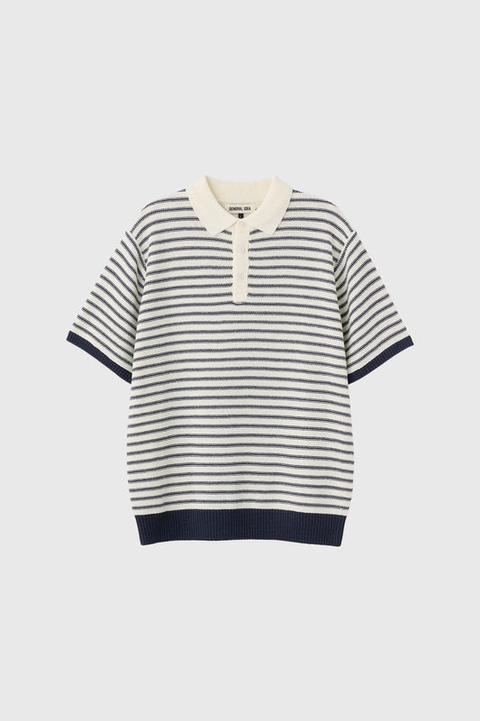 General Idea MAN Stripe Half Collar Knit