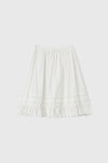 General Idea LUPITA PICK Woman Lace Flare Midi Skirt White